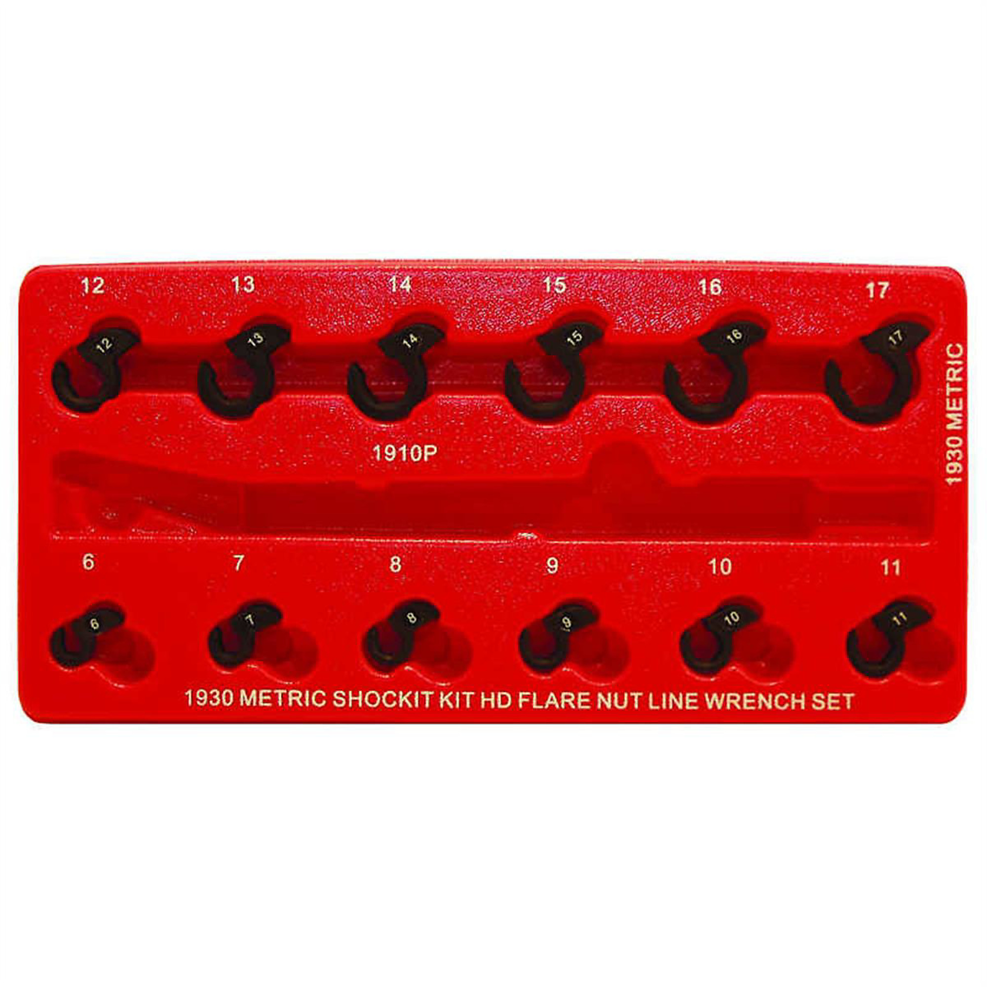 Milton Industries Shockit Crows Foot Set — 12-Piece, Metric, Heavy-Duty, Automotive/Hydraulic, Model# LTILT1930